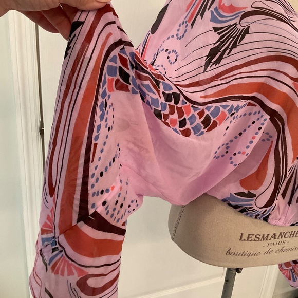 Free People Violet Long Sleeves Top Size L - Picture 3 of 8